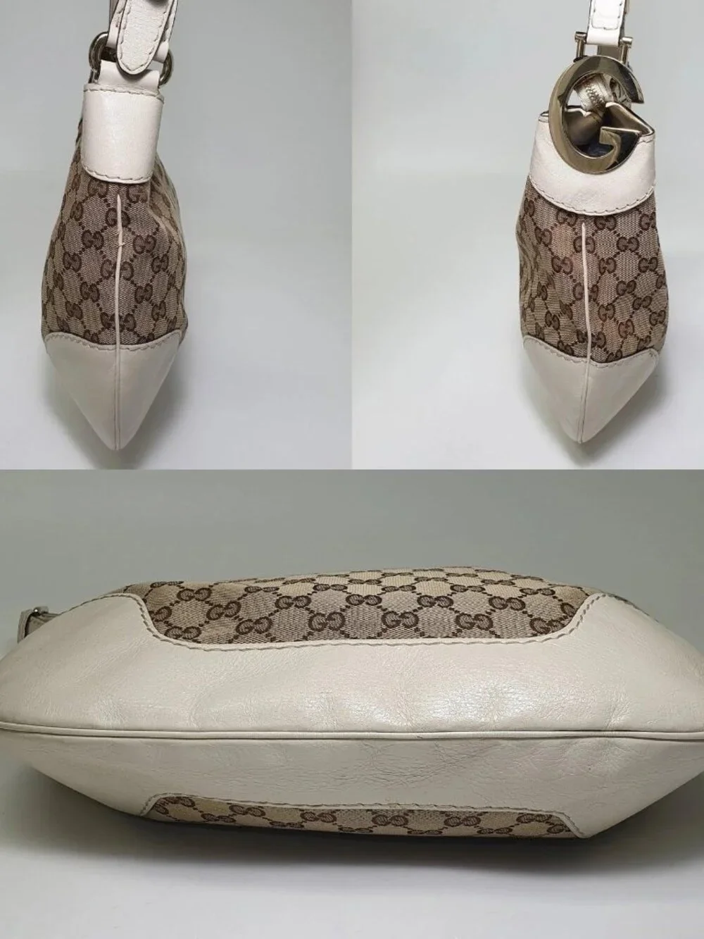 Authentic Gucci GG Canvas Abbey Hobo Shoulder Bag